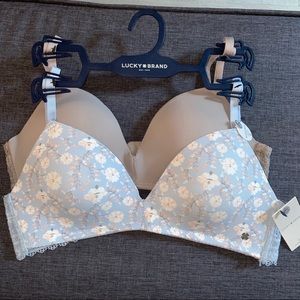 NWT LUCKY BRAND 2 PACK BRAS WIREFREE
